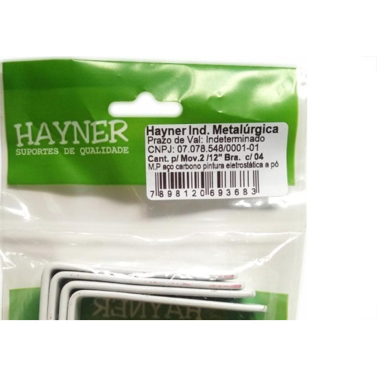 Hayner Cantoneira P/Moveis Br,2.1/2 C/4 Hayn Hayner Cantoneira P/Moveis Br,2.1/2 C/4 Hayn
