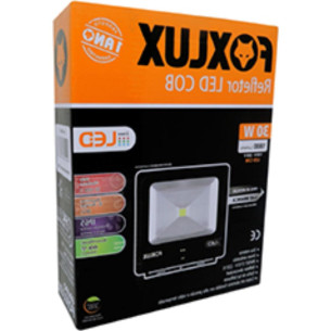 Foxlux Refletor Led 30W 6500K Preto