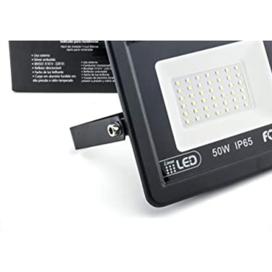Foxlux Refletor Led 50W 6500K Preto