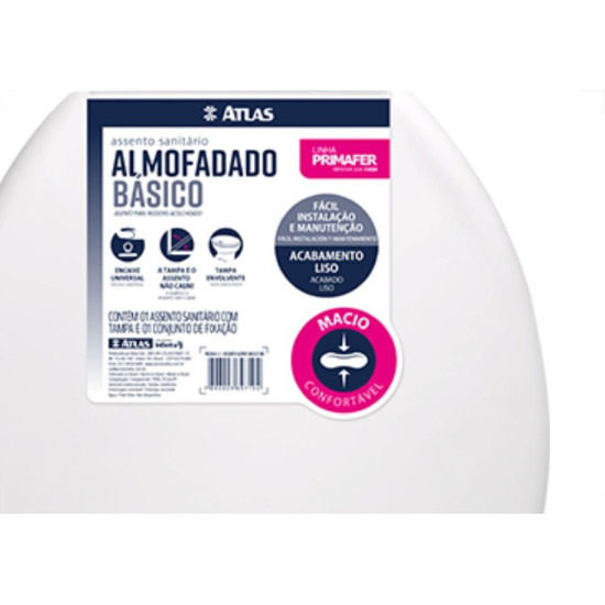 Atlas Assento Almofadado Branco Atlas Assento Almofadado Branco