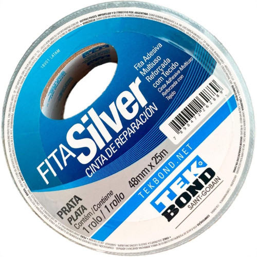 Tek Fita Adesiva Silver 48Mmx25M-Prata