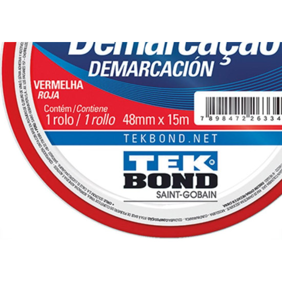 Tek Fita Demarcao Solo 48Mmx15M-Verm