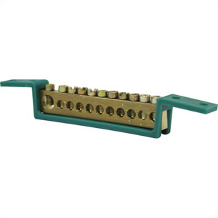 Steck Barramento Terra 11Term Verde