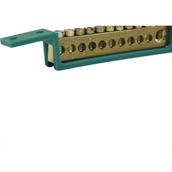 Steck Barramento Terra 11Termimal Verde