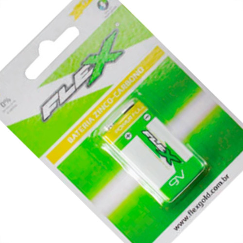 Flex Pilha Bateria 9V Zinc-9Z1