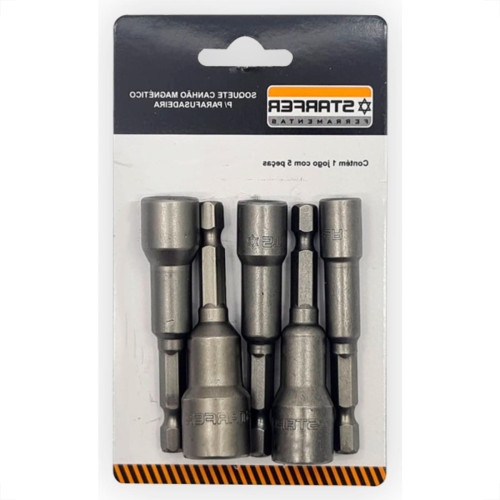 Starfer Soquete Canhao Magn. B 5/16'' - Kit C/5 Pc Starfer Soquete Canhao Magn. B 5/16'' - Kit C/5 Pc