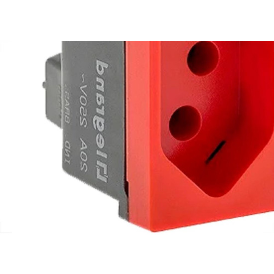 Kit C/2 - Pial Modulo Pop Tomada 2P+T 20A Verm.