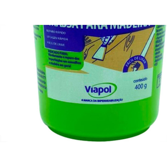 Viapol Massa F12 Madeira 400Gr Jatoba