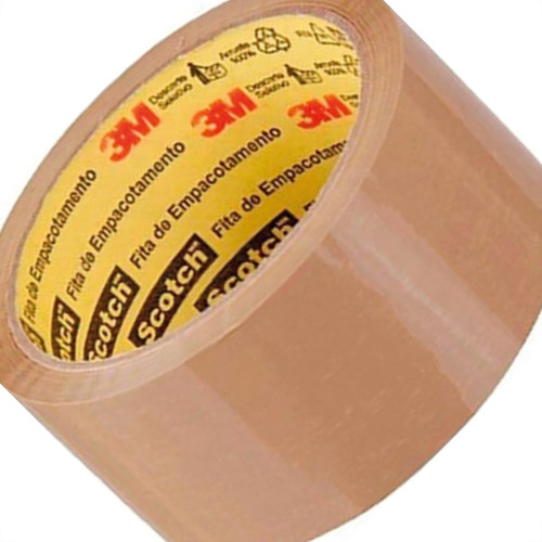 3M Fita Adesiva P/Embalagem Marrom 48 X 50 - Kit C/4 Rl 3M Fita Adesiva P/Embalagem Marrom 48 X 50 - Kit C/4 Rl