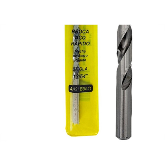 Broca Aco Rapido Jomarca- 13/64'' Broca Aco Rapido Jomarca- 13/64''