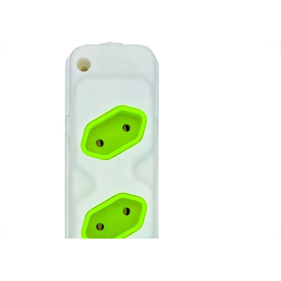 Tomada Barra Eletro Salvador Tripla 2P. 20A. Tv-3 Branca