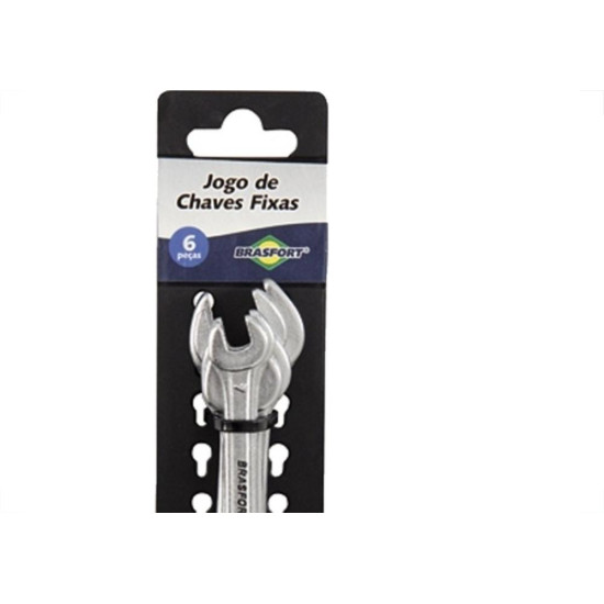 Chave Fixa Jogo Brasfort 6 A 17 Com 6 Pecas - 6038 Chave Fixa Jogo Brasfort 6 A 17 Com 6 Pecas - 6038