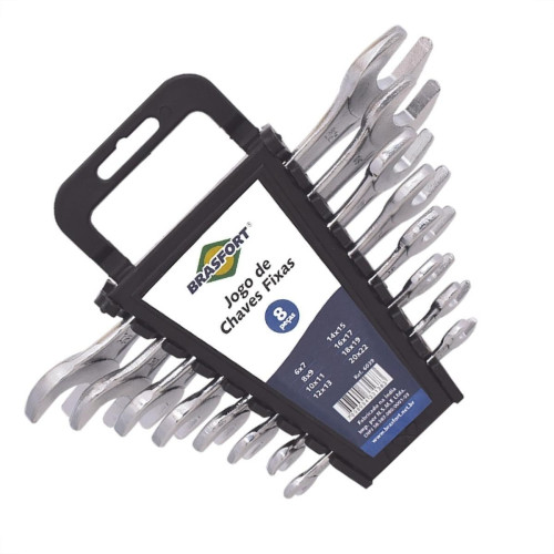 Chave Fixa Jogo Brasfort 6 A 22Mm Com 8 Pecas - 6039