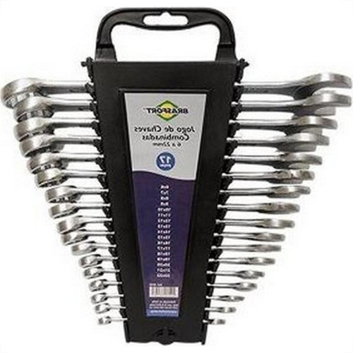 Chave Combinada Jogo Brasfort 6 A 22Mm Com 12 Pecas - 6034 Chave Combinada Jogo Brasfort 6 A 22Mm Com 12 Pecas - 6034