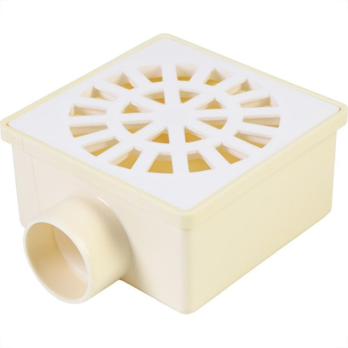 Ralo Sifonado Krona Quadrado Branco 10X10Cm Ralo Sifonado Krona Quadrado Branco 10X10Cm