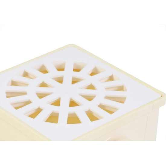 Ralo Sifonado Krona Quadrado Branco 10X10Cm Ralo Sifonado Krona Quadrado Branco 10X10Cm