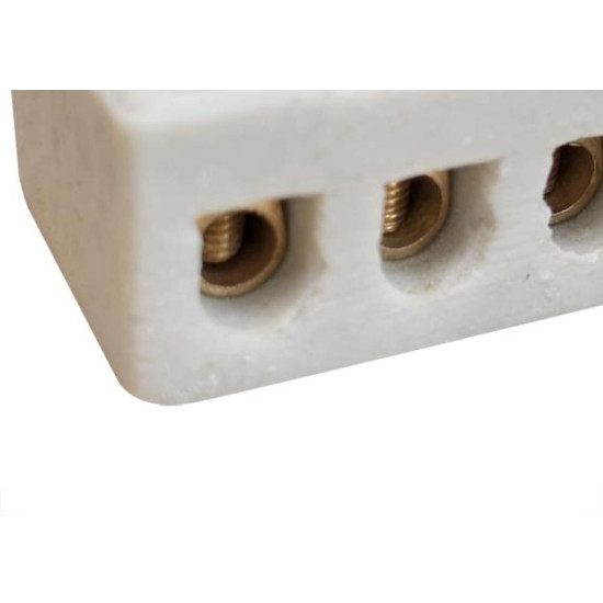 Conector Porcelana Brasfort 3 Polos - 10Mm - 8610 - Kit C/10 Pecas Conector Porcelana Brasfort 3 Polos - 10Mm - 8610 - Kit C/10 Pecas