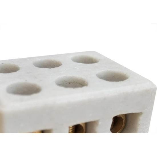 Conector Porcelana Brasfort 3 Polos - 10Mm - 8610 - Kit C/10 Pecas Conector Porcelana Brasfort 3 Polos - 10Mm - 8610 - Kit C/10 Pecas