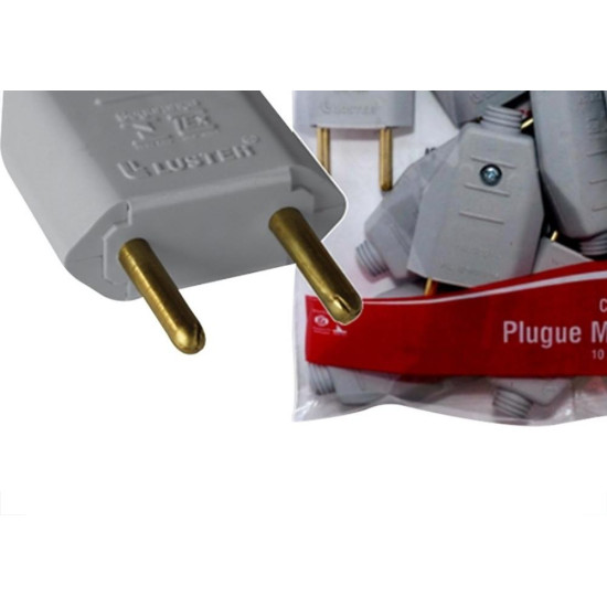 Pino Macho Luster 2 Polos 10A. Cinza 2060 - Kit C/10 Pecas Pino Macho Luster 2 Polos 10A. Cinza 2060 - Kit C/10 Pecas