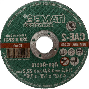 Disco Corte Ferro Itambe 4.1/2''X1/8X7/8''- 2 Telas Cae-2 - Kit C/10 Pecas