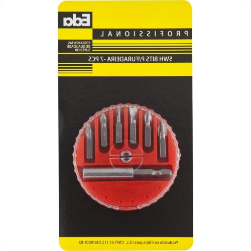 Kit Bits Para Furadeira Eda Com 07 Pecas E Suporte - 5Wh Kit Bits Para Furadeira Eda Com 07 Pecas E Suporte - 5Wh