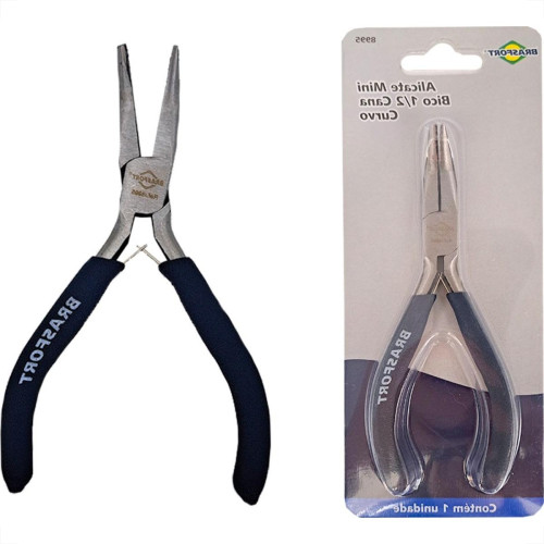 Alicate Mini Brasfort Bico Meia Cana Curvo - 8995 Alicate Mini Brasfort Bico Meia Cana Curvo - 8995