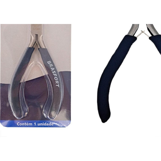 Alicate Mini Brasfort Bico Meia Cana Curvo - 8995 Alicate Mini Brasfort Bico Meia Cana Curvo - 8995