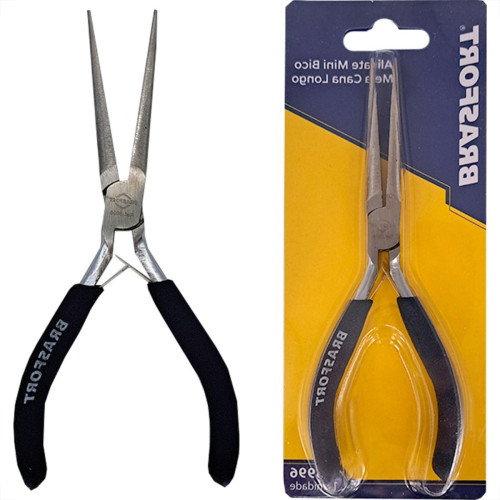 Alicate Mini Brasfort Bico Meia Cana Longo - 8996 Alicate Mini Brasfort Bico Meia Cana Longo - 8996