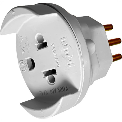 Pino Adaptador Ilumi Universal 2 Polos+Terra 10A. Cinza - 1209Pct - Kit C/10 Pecas Pino Adaptador Ilumi Universal 2 Polos+Terra 10A. Cinza - 1209Pct - Kit C/10 Pecas