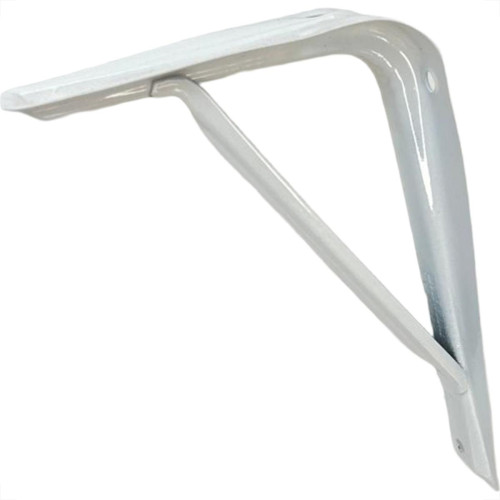 Suporte Cantoneira Pintada Fercar Mao Francesa 12 X14Cm Branco - Kit C/24 Pecas