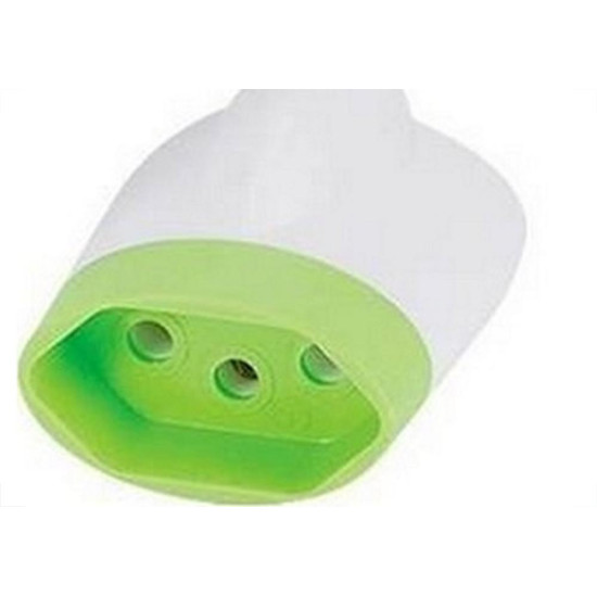 Pino Adaptador Daneva 2 Polos+Terra 10A. Redondo Para Chato 1633 - Kit C/12 Pecas Pino Adaptador Daneva 2 Polos+Terra 10A. Redondo Para Chato 1633 - Kit C/12 Pecas
