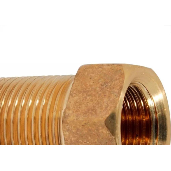 Bucha De Reducao Latao Amarelo Metais Rei 3/4''X1/2'' Longa Bucha De Reducao Latao Amarelo Metais Rei 3/4''X1/2'' Longa