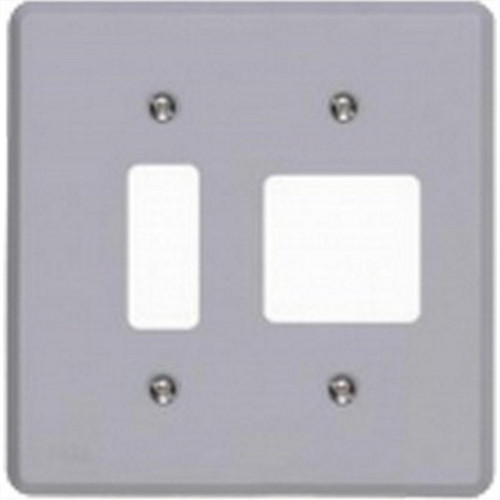 Placa Conjunto Ilumi Cinza 4X4 - 1 Interruptor Vertical + 2 Interruptores Horizontais - Kit C/10 Pecas Placa Conjunto Ilumi Cinza 4X4 - 1 Interruptor Vertical + 2 Interruptores Horizontais - Kit C/10 Pecas