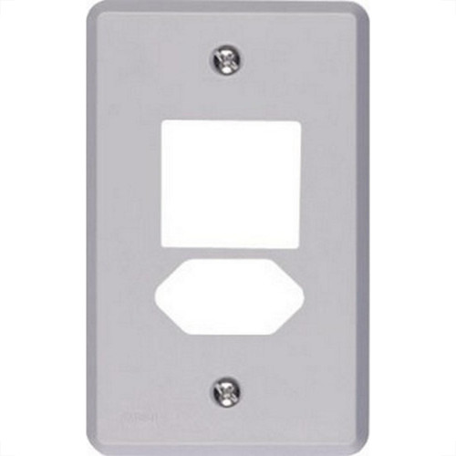 Placa Conjunto Ilumi Cinza 4X2 - 2 Interruptores + I Tomada - 13430 - Kit C/10 Pecas Placa Conjunto Ilumi Cinza 4X2 - 2 Interruptores + I Tomada - 13430 - Kit C/10 Pecas