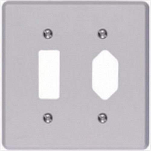 Placa Conjunto Ilumi Cinza 4X4 - 1 Interruptor + 1 Tomada - Kit C/10 Pecas Placa Conjunto Ilumi Cinza 4X4 - 1 Interruptor + 1 Tomada - Kit C/10 Pecas