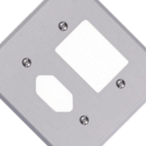 Placa Conjunto Ilumi Cinza 4X4 - 3 Interruptores + 1Tomada - Kit C/10 Pecas Placa Conjunto Ilumi Cinza 4X4 - 3 Interruptores + 1Tomada - Kit C/10 Pecas