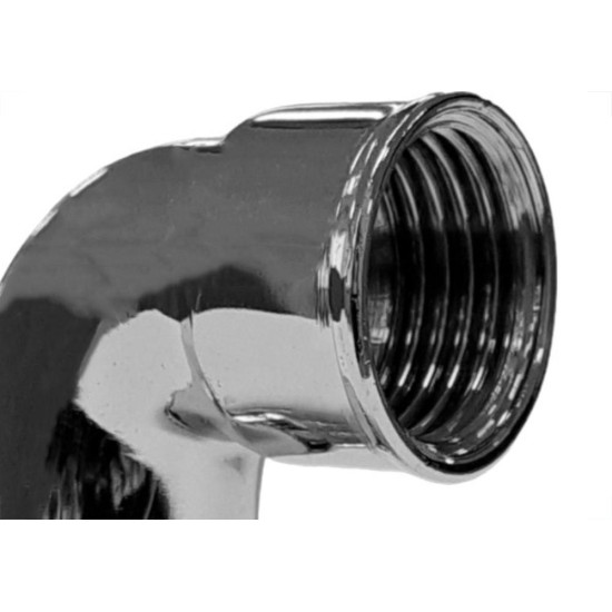 Joelho Latao Cromado Metais Rei Macho/Femea 1/2'' Joelho Latao Cromado Metais Rei Macho/Femea 1/2''