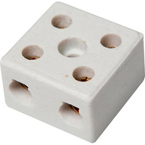 Conector Porcelana F.C 2 Polos 6Mm - 20446-6 Conector Porcelana F.C 2 Polos 6Mm - 20446-6