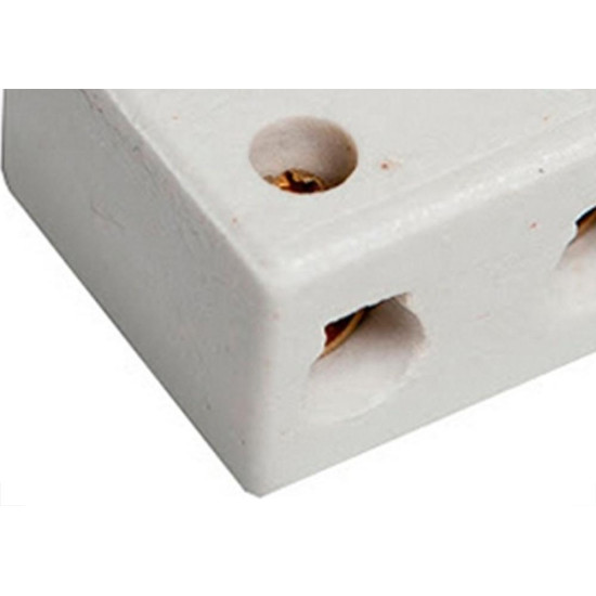 Conector Porcelana F.C 2 Polos 6Mm - 20446-6 Conector Porcelana F.C 2 Polos 6Mm - 20446-6
