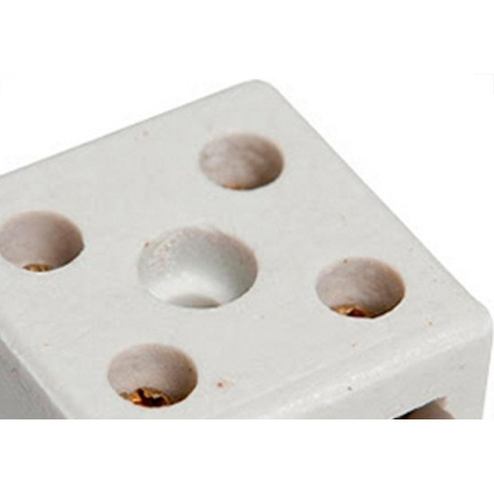 Conector Porcelana F.C 2 Polos 6Mm - 20446-6 Conector Porcelana F.C 2 Polos 6Mm - 20446-6