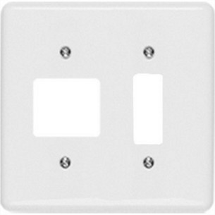 Placa Conjunto Ilumi Stylus Branco 4X4 - 1 Interruptor Vertical + 2 Horizontais