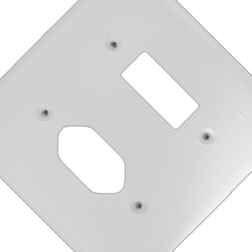 Placa Conjunto Ilumi Stylus Branco 4X4 - 1 Interruptor + 1 Tomada 249F1 Placa Conjunto Ilumi Stylus Branco 4X4 - 1 Interruptor + 1 Tomada 249F1