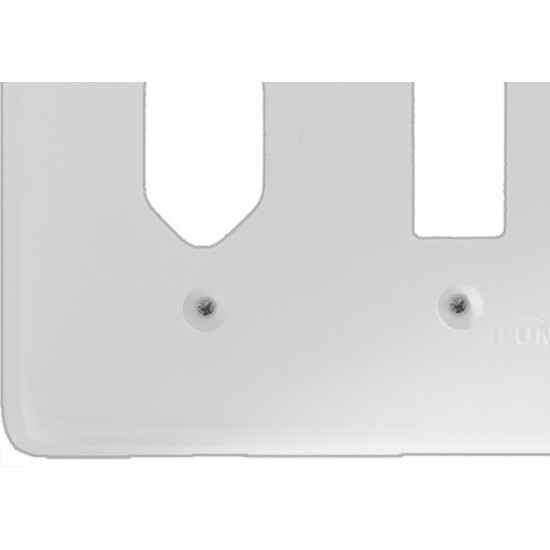 Placa Conjunto Ilumi Stylus Branco 4X4 - 1 Interruptor + 1 Tomada 249F1 Placa Conjunto Ilumi Stylus Branco 4X4 - 1 Interruptor + 1 Tomada 249F1