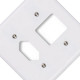 Placa Conjunto Ilumi Stylus Branco 4X4 - 2 Interruptores + 1 Tomada Placa Conjunto Ilumi Stylus Branco 4X4 - 2 Interruptores + 1 Tomada
