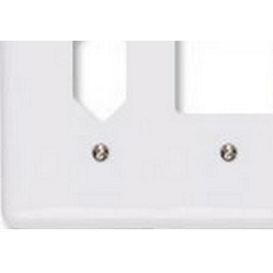 Placa Conjunto Ilumi Stylus Branco 4X4 - 2 Interruptores + 1 Tomada Placa Conjunto Ilumi Stylus Branco 4X4 - 2 Interruptores + 1 Tomada