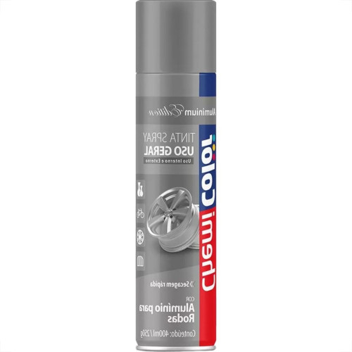 Spray Chemicolor Aluminio Para Rodas 400Ml/250G. Spray Chemicolor Aluminio Para Rodas 400Ml/250G.