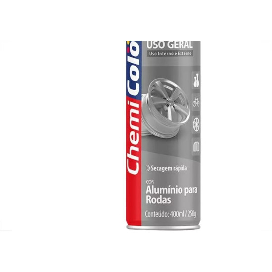 Spray Chemicolor Aluminio Para Rodas 400Ml/250G. Spray Chemicolor Aluminio Para Rodas 400Ml/250G.