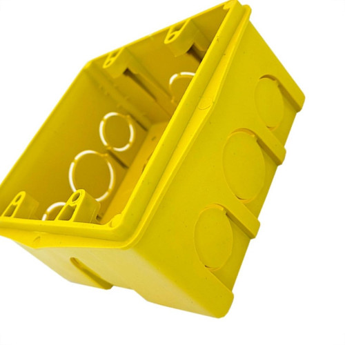 Caixinha De Luz Pvc Ribeiro Fabril Amarela 4X4 - Kit C/50 Pecas Caixinha De Luz Pvc Ribeiro Fabril Amarela 4X4 - Kit C/50 Pecas