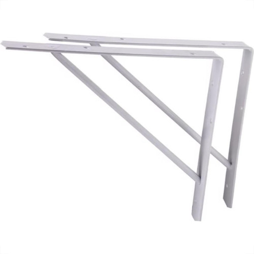 Suporte Prateleira Mao Francesa Overtime Reforcado 40Cm Branco - Kit C/12 Pecas Suporte Prateleira Mao Francesa Overtime Reforcado 40Cm Branco - Kit C/12 Pecas