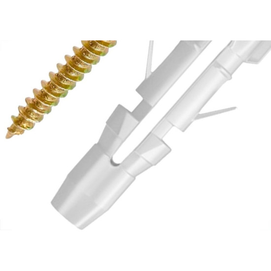 Bucha Fixacao Para Tijolo Baiano Sforplast Com Parafuso Chata Philips 4,0X45Mm - Mu 6X36Mm Pacote Com 100 Pecas